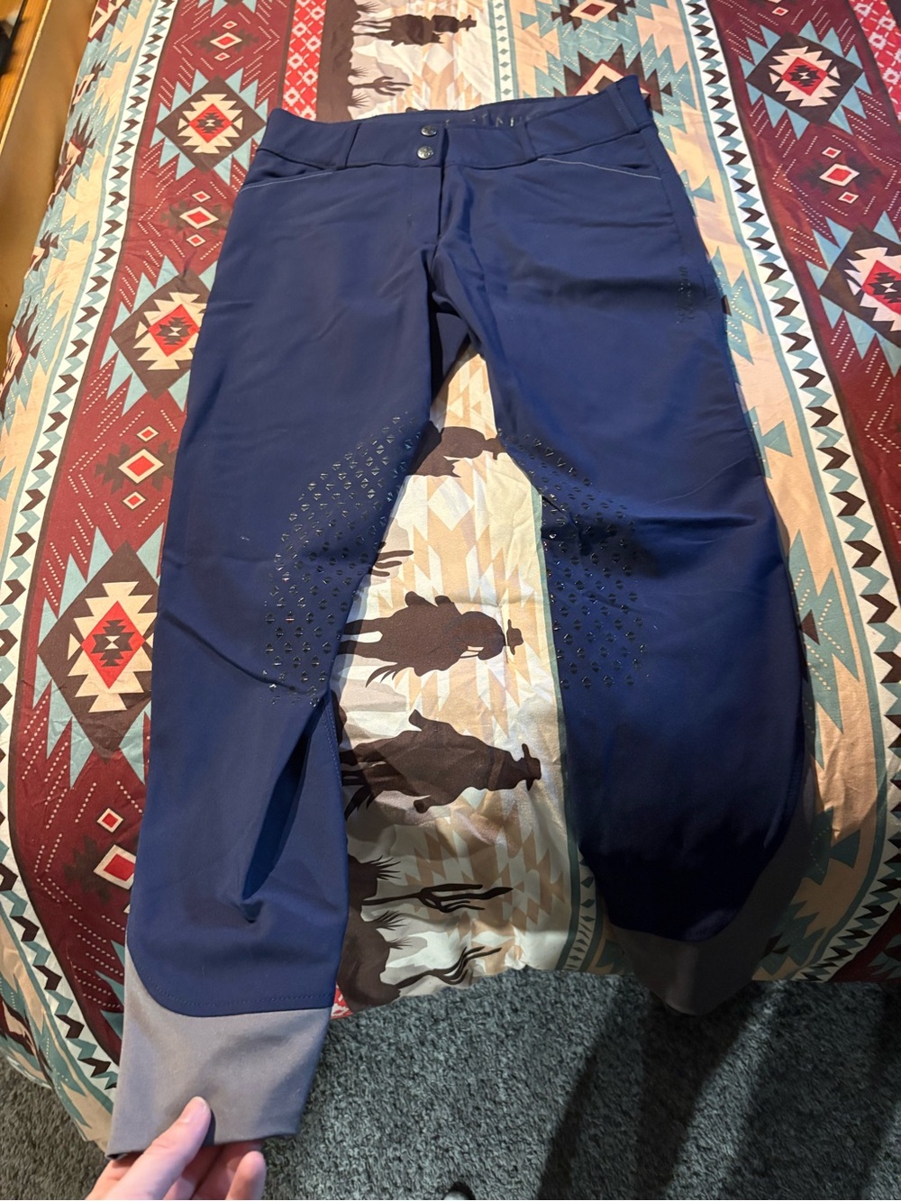 Women's Navy Blue Elation Platinum breeches